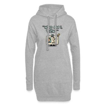 Qui suis-je alors ? - Sweat-shirt à capuche long Femme - gris chiné - Devant