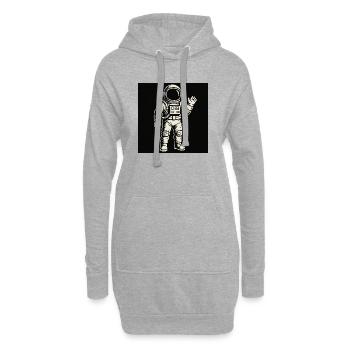 Space Buddy - Hoodie-Kleid - Grau meliert - Vorne