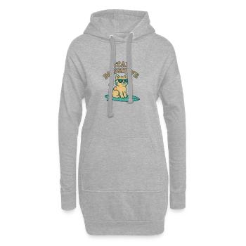 Stay Pawsitive – Cool Cat Vibes - Hoodie Dress - heather grey - Front