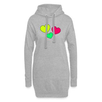 VIELEN DANK. GELIEBTE. HERZ. MEISTER. DANKE HERRIN. - Hoodie-Kleid - Grau meliert - Vorne