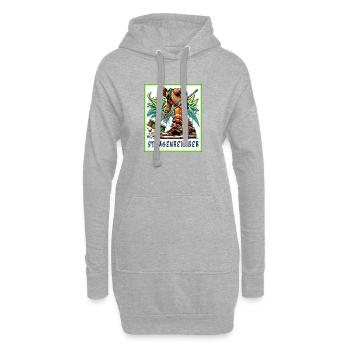 Nettoyeur de rues dans le style graffiti - Sweat-shirt à capuche long Femme - gris chiné - Devant