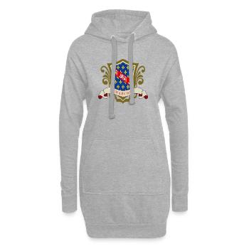 Marche - Sweat-shirt à capuche long Femme - gris chiné - Devant