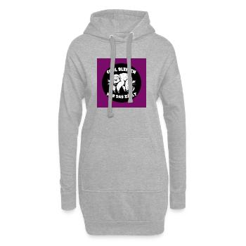 Cool bleiben immer mit der Ruhe lustiges Faultier - Hoodie-Kleid - Grau meliert - Vorne