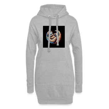 Cool bleiben immer mit der Ruhe lustiges Faultier - Hoodie-Kleid - Grau meliert - Vorne