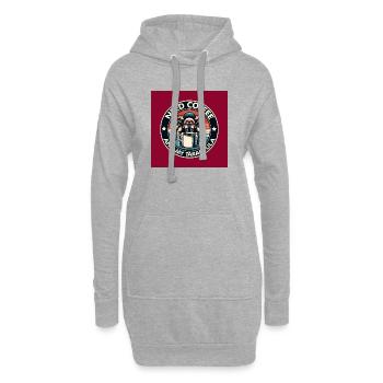 Brauche nur Kaffee und meine Spinne Tarantel - Hoodie-Kleid - Grau meliert - Vorne