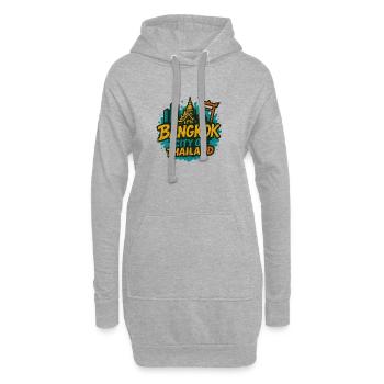 Bangkok, Thaïlande, Design - Sweat-shirt à capuche long Femme - gris chiné - Devant