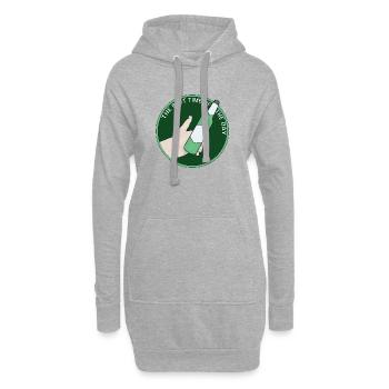 Die beste Zeit des Tages - Hoodie-Kleid - Grau meliert - Vorne