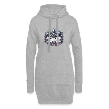 Betet freie Schweizer betet - Hoodie-Kleid - Grau meliert - Vorne