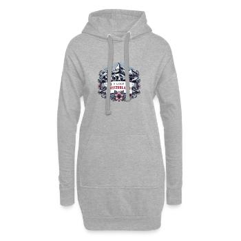I LIKE SWITZERLAND - Hoodie-Kleid - Grau meliert - Vorne