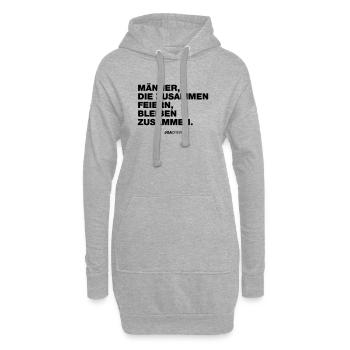 JGA: Männer, die zusammen feiern, bleiben zusammen - Hoodie-Kleid - Grau meliert - Vorne
