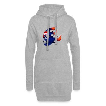 Drapeau de l’Australie - Australie - Ninja - Sweat-shirt à capuche long Femme - gris chiné - Devant