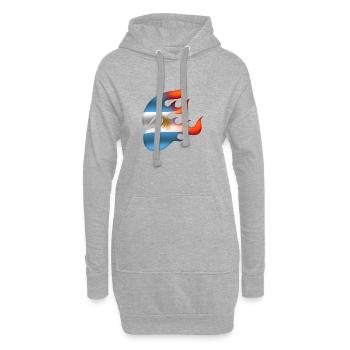 Flagge von Argentinien - Argentinien - Ninja - Hoodie-Kleid - Grau meliert - Vorne