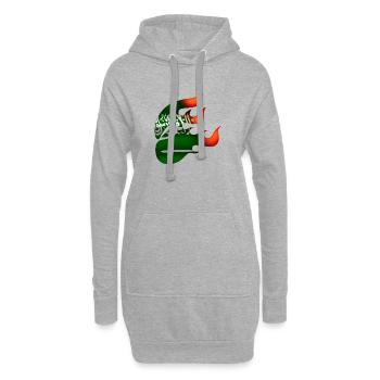 Drapeau de l’Arabie Saoudite - Arabie Saoudite - Ninja - Sweat-shirt à capuche long Femme - gris chiné - Devant