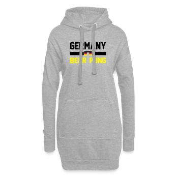 Bier Pong Deutschland - Hoodie-Kleid - Grau meliert - Vorne