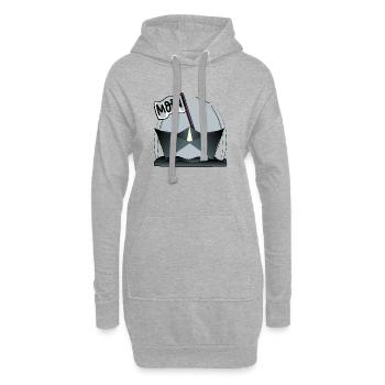 Papierschiff Papierboot MOIN - Hoodie-Kleid - Grau meliert - Vorne