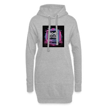 Retro Tech 404 Gefühle nicht gefunden Design - Hoodie-Kleid - Grau meliert - Vorne