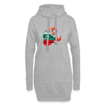 Bulgarien Flagge - Bulgarien - Ninja - Hoodie-Kleid - Grau meliert - Vorne