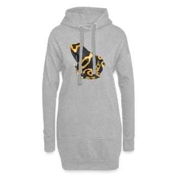 Hummelfrosch Geometrisches Design - Hoodie-Kleid - Grau meliert - Vorne