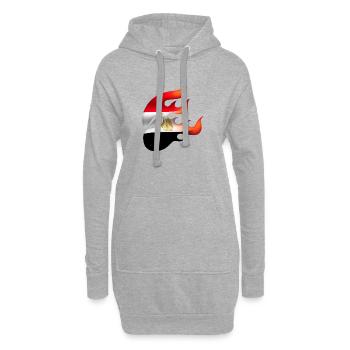 Drapeau de l’Égypte - Égypte - Ninja - Sweat-shirt à capuche long Femme - gris chiné - Devant
