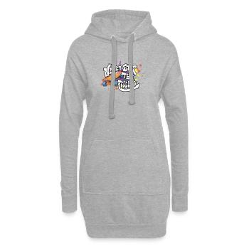 Skateboard Graffiti Motivation Design - Hoodie-Kleid - Grau meliert - Vorne