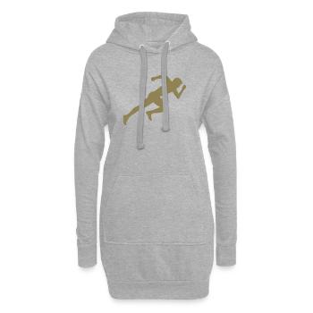 Silhouette minimaliste Sprinter Sprint - Sweat-shirt à capuche long Femme - gris chiné - Devant