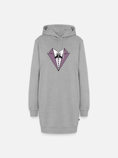 WORTSPIEL KARNEVAL ANZUG FLIEGE - Hoodie-Kleid - Grau meliert