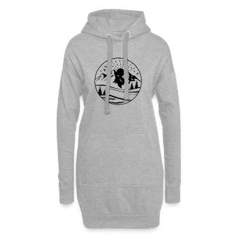 Gebirge - Hoodie-Kleid - Grau meliert - Vorne