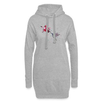Kolibri - Hoodie-Kleid - Grau meliert - Vorne