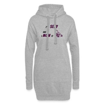 Je le tonds - Chemise drôle d’entretien de pelouse - Sweat-shirt à capuche long Femme - gris chiné - Devant