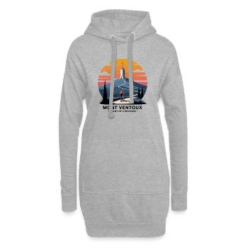 Tour de Provence à Vélo - Sweat-shirt à capuche long Femme - gris chiné - Devant