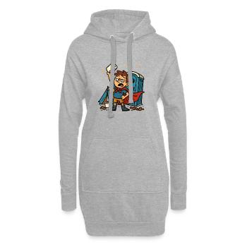 Papier toilette Festival Toilet Hero WC Lutte quotidienne - Sweat-shirt à capuche long Femme - gris chiné - Devant