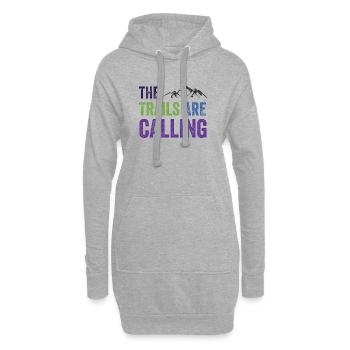 Die Spuren rufen - Hoodie-Kleid - Grau meliert - Vorne