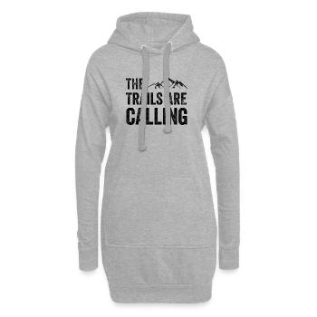 Die Spuren rufen - Hoodie-Kleid - Grau meliert - Vorne