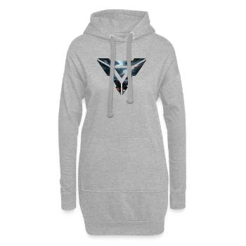 Galaktisches Flottenemblem – Futuristische Weltraumschlacht - Hoodie-Kleid - Grau meliert - Vorne