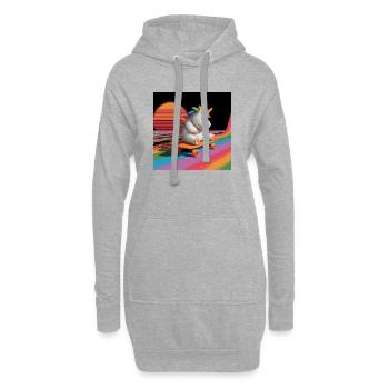 Skatercorn - Hoodie-Kleid - Grau meliert - Vorne