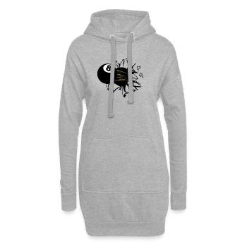 8-Ball Goldschweif - Hoodie-Kleid - Grau meliert - Vorne