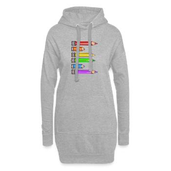 BUCHSTABE E NAMENSGESCHENKE VORNAME SCHULKIND - Hoodie-Kleid - Grau meliert - Vorne