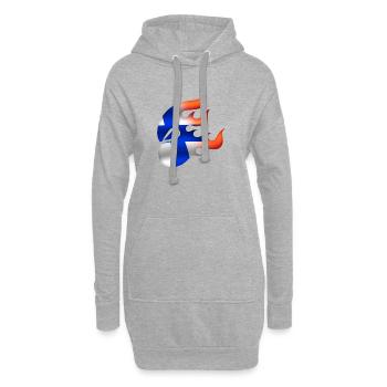 Flagge von Finnland - Finnland - Ninja - Hoodie-Kleid - Grau meliert - Vorne
