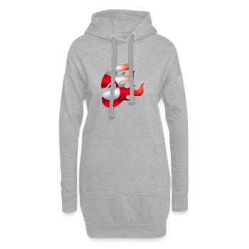 Drapeau du Groenland - Groenland - Ninja - Sweat-shirt à capuche long Femme - gris chiné - Devant