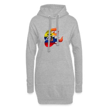 Drapeau de l’Équateur - Équateur - Ninja - Sweat-shirt à capuche long Femme - gris chiné - Devant