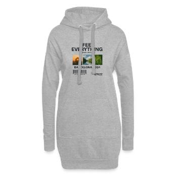 I Feel Everything: Visuelles Werk Barcelona - Hoodie-Kleid - Grau meliert - Vorne