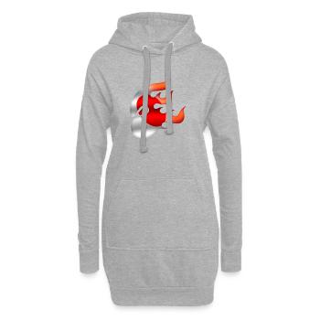 Drapeau du Japon - Japon - Ninja - Sweat-shirt à capuche long Femme - gris chiné - Devant