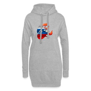 Drapeau de la Russie - Russie - Ninja - Sweat-shirt à capuche long Femme - gris chiné - Devant