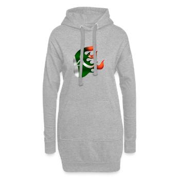 Drapeau du Pakistan - Pakistan - Ninja - Sweat-shirt à capuche long Femme - gris chiné - Devant