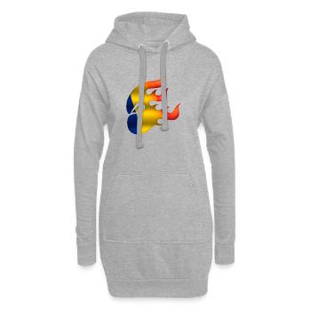 Drapeau de la Roumanie - Roumanie - Ninja - Sweat-shirt à capuche long Femme - gris chiné - Devant