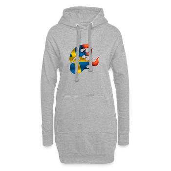 Drapeau de la Suède - Suède - Ninja - Sweat-shirt à capuche long Femme - gris chiné - Devant