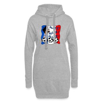 KOMM SCHON, PAPA, VATER, FRANKREICH - Hoodie-Kleid - Grau meliert - Vorne