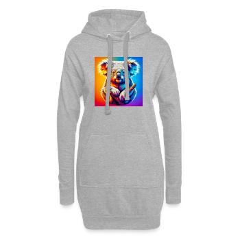 Koala - Hoodie-Kleid - Grau meliert - Vorne