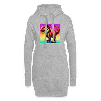 Dinosaurier - Hoodie-Kleid - Grau meliert - Vorne