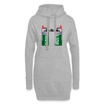 SLACKLINE CAT SMOKER FEUERZEUG - Hoodie-Kleid - Grau meliert - Vorne